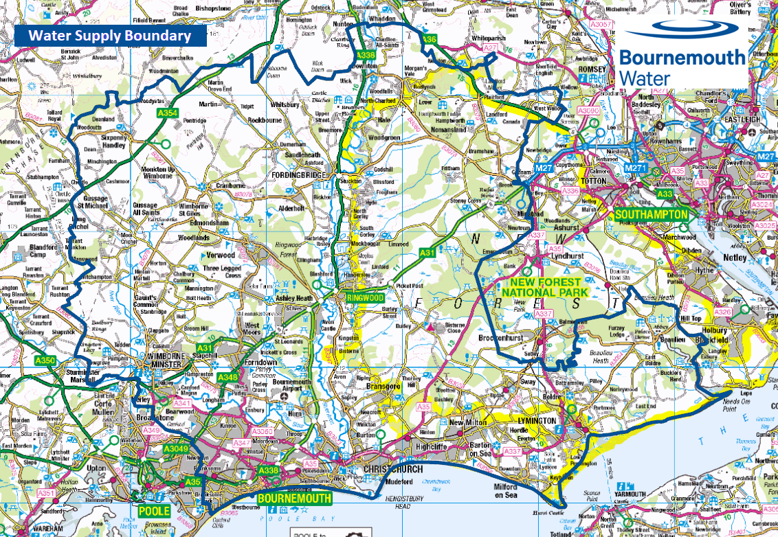 Bournemouth Water Supply Boundary